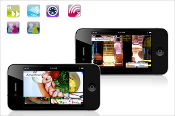 iPhone interface and video editing for tradeshow demo